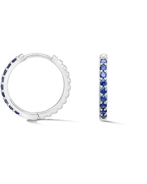 Dower & Hall Large Sapphire Lumiere Hoops - Metallic