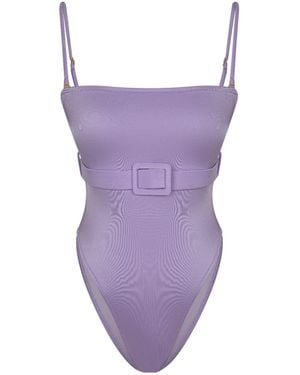 Mahogany Coast Swim Dolce Belted Swimsuit - Purple