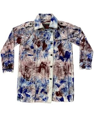 Zasta Studio Color Palette Raw Denim Oversized Jacket D One - Blue