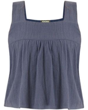 Known Supply Organic Gauze Tank - Blue