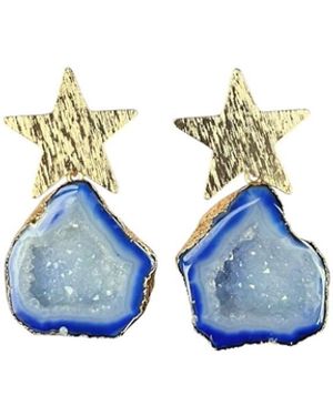 Magpie Rose North Star Earrings - Blue
