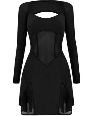 OW Collection Serenity Corset Mini Dress - Black