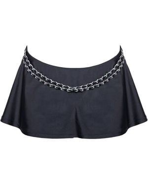 Solara Christina Chain Mini Skort - Blue