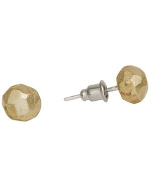 Zeworks Mini Moon Stud Earrings - Metallic