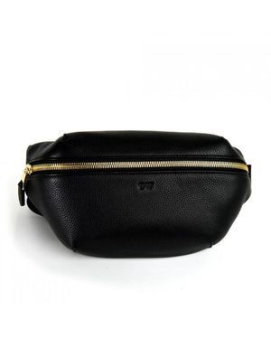 DAVID WEJ Leather Belt Bag – - Black