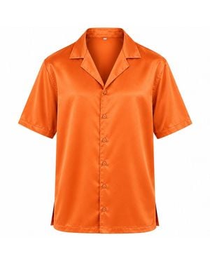 Hustle Fenyx Rising Satin-Shirt - Orange