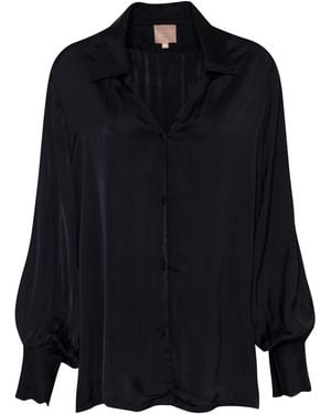 Carolina Benoit Vegan Silk Waiting Top - Blue