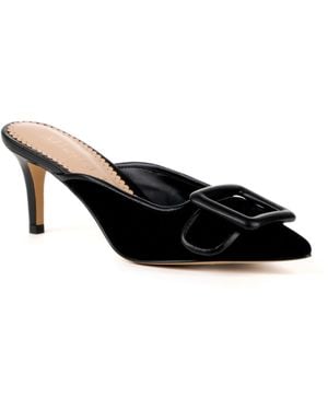 Allegra James Cara Suede Work Evening Daywear Mule - Black