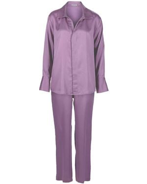 Pasithea Sleep Zen Bamboo Lyocell Long Pyjama Set - Purple