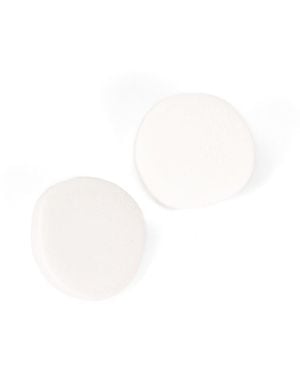 By Chavelli Textured Polymer Stud Earrings - White