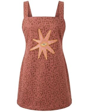 King Naked Dreaming Panthera Pinafore Dress - Brown