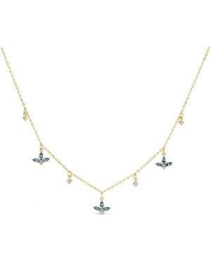 Talismania Jewelry Vesper Montana Sapphire & Diamond Station Necklace - Metallic
