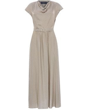Exquise Regular Cowl Neck Dress - Gray