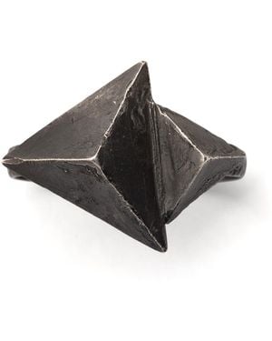 Zula Jewelry + Design Triangle Multi Finger Ring, Small, Ancient Future Collection - Black