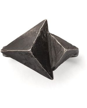 Zula Jewelry + Design Triangle Multi Finger Ring, Small, Ancient Future Collection - Black