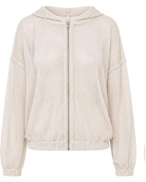 Oh!Zuza Neutrals Echo Mesh Zip Hoodie - Natural