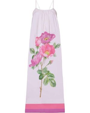 DHARA SHETH DUBAI Rosé A Floral Spaghetti Strap Maxi Dress - Pink
