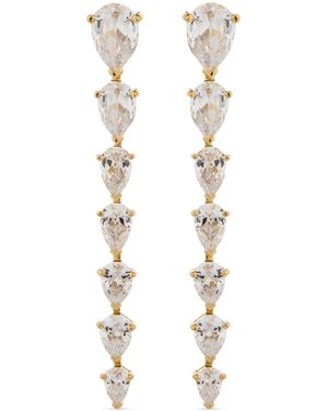 SALLY SKOUFIS Pure Cascade Earrings With Made Cz Diamond Stimulant - Metallic