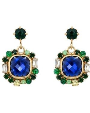 Uchi and Soto Shikaku Stone Earrings - Blue