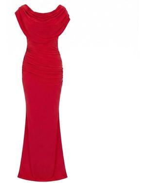 Atom Label Platinum Gown - Red