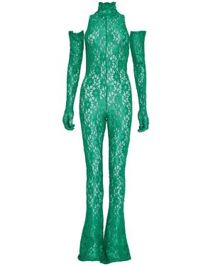 Sarah Regensburger Summer Lace Catsuit - Green