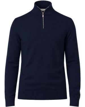 Seren London Half Zip Wool Jumper - Blue