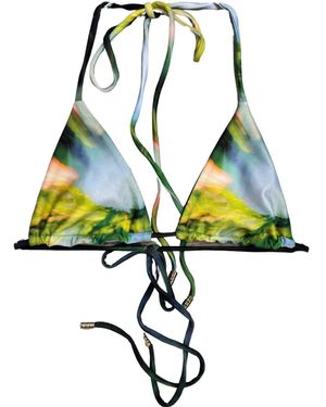 Animal Watercolour Bikini Top - Green