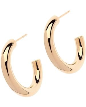 Emma Holland Jewellery Polished Pierced Hoop Earrings - Metallic