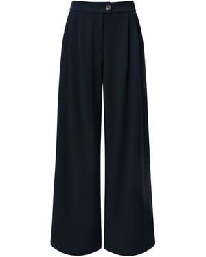 James Lakeland Wide Leg Suit Trousers - Blue