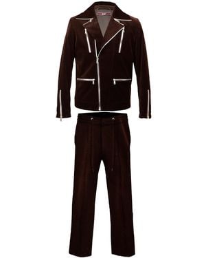 DAVID WEJ Washington Corduroy Biker Set - Black
