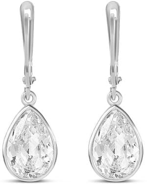 SHYMI Victorian Style Fancy Shape Drop Earrings - White