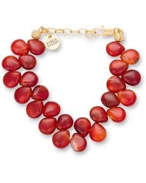 Kybele Studio Crimson Flame Bracelet With Agate - Red