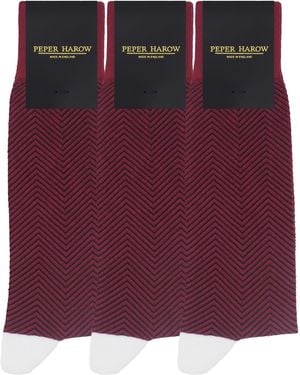 Peper Harow - Made in England Groomsmen's Socks Bundle - Purple