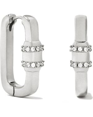 Bermuda Watch Company Maivelle Rowan Carabiner Huggie Earrings - White