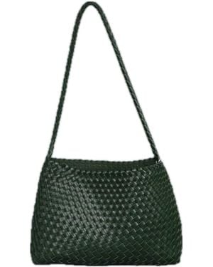 Rimini Hand Weaving Shoulder Bag - Green