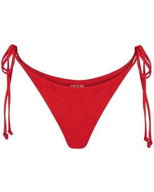 Chaude Swimwear Toni Triangle String Bottoms - Red