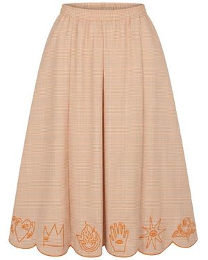 King Naked Sweet Nothing Skirt Plaid - Natural