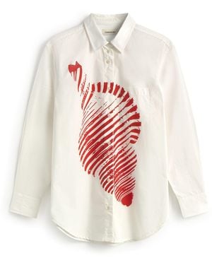 Thinking Mu Oversize Shell Poplin Blouse Odie - White
