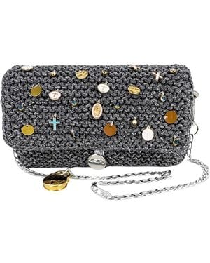 Hilo De Mar Small Hand-Knitted Handbag - Black