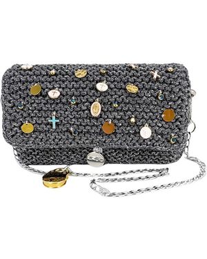 Hilo De Mar Small Hand-Knitted Handbag - Black
