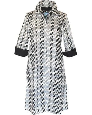 Perlavera Clara Tilted Knee-Length Missy Fit A Line Dress - Blue