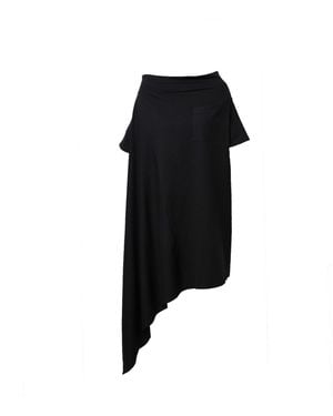 Metamorph Loose Asymmetrical Dress - Black