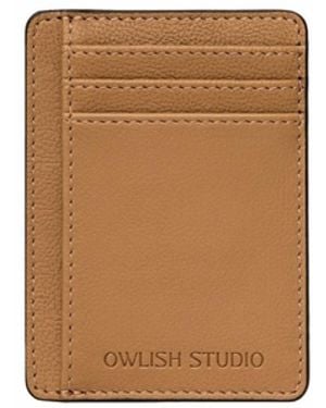 Owlish Studio Opus Vegan Leather Cardholder - Brown