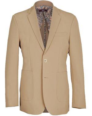 DAVID WEJ Neutrals Ashford Relaxed Single Breasted Blazer - Natural