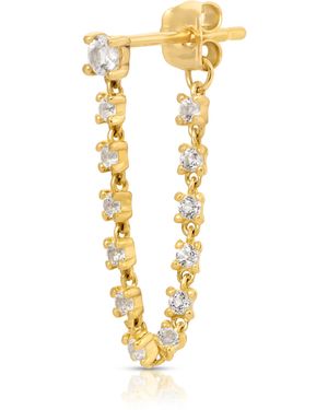 Maya Brenner Topaz Chain Earring - Metallic
