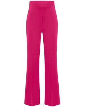 Tia Dorraine Rare Pearl High-Waist Flared Pants - Pink
