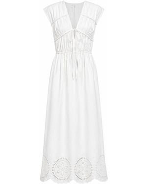 Curated Row Ari Cotton Blend Maxi Dress - White