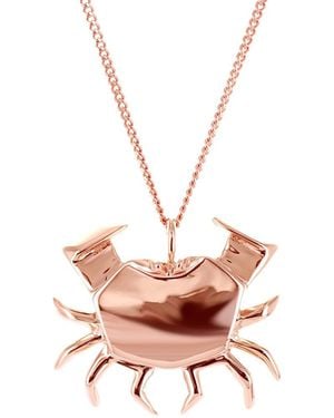 Origami Jewellery Crab Necklace - Metallic