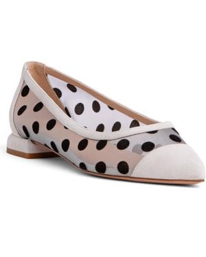 Beautiisoles by Robyn Shreiber Made in Italy Neutrals Blake & Suede Flat Comfortable Mesh Dressy Work Wedding Ballerina - Pink