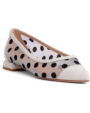 Beautiisoles by Robyn Shreiber Made in Italy Neutrals Blake & Suede Flat Comfortable Mesh Dressy Work Wedding Ballerina - Pink